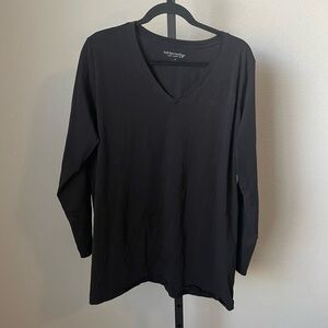 Soft Surroundings Black Long Sleeve Top Size 1X